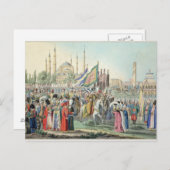 Der türkische Sultan überprüft seine Janissären (e Postkarte (Vorne/Hinten)