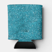 Der türkisfarbene Glitzer Dosenkühler (Rückseite)