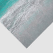 Der türkisfarbene Strand Küstenmeere Wellen tropis Seidenpapier (Ausschnitt)