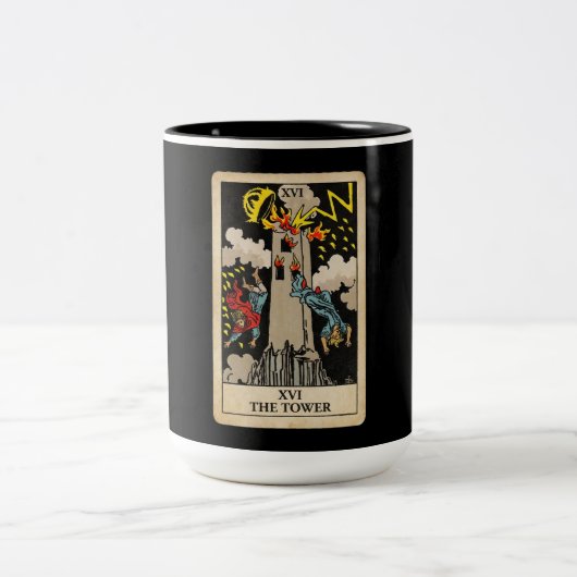 Der Turm Tarot Zweifarbige Tasse (Mittel)