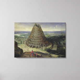 Der Turm von Babel, 1594 Leinwanddruck