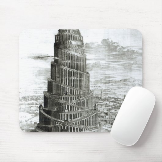 Der Turm von Babel, 1679 Mousepad (Mit Mouse)