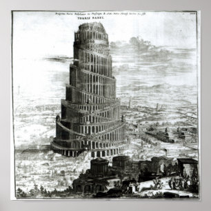 Der Turm von Babel, 1679 Poster