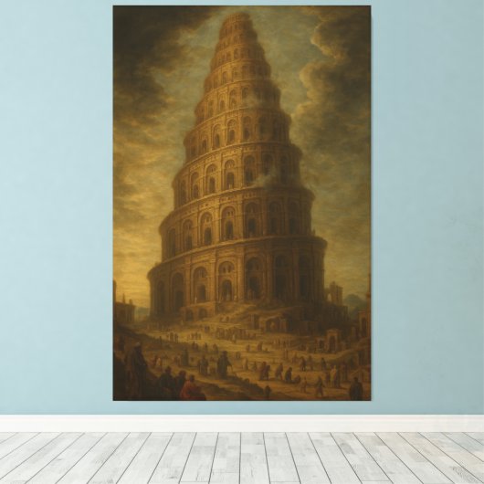 Der Turm von Babel Leinwanddruck (Insitu (Holzboden))