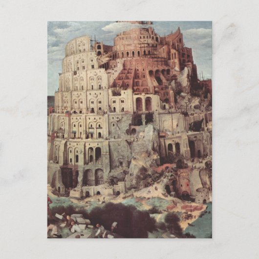 Der Turm von Babel - Pieter Bruegel der Ältere Postkarte (Vorderseite)