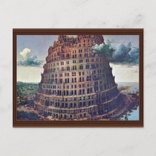 Der Turm von Babel. von Pieter Bruegel Postkarte (Vorderseite)