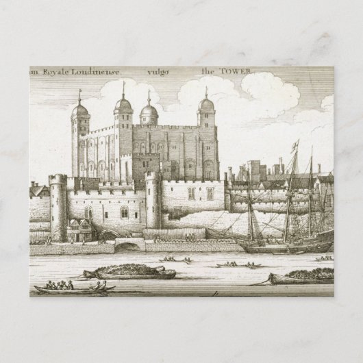 Der Turm von London, 1647 (Gravieren) Postkarte (Vorderseite)