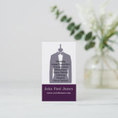 Der Tux-grauer Mannequin-Stylist der Mode-Männer Visitenkarte (Stehend Vorderseite)