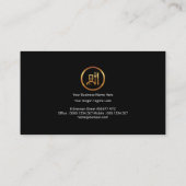 Der Tuxedo-einfacher Martini-Glas-Koch des Visitenkarte (Rückseite)