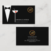 Der Tuxedo-einfacher Martini-Glas-Koch des Visitenkarte (Vorne/Hinten)