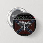 Der TWAINS Dixie Ampere Knopf! Button (Vorne & Hinten)