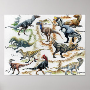 Der Tyrannosauroiden-Stammbaum-Druck Poster
