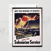 Der U-Boot-Dienst Postkarte (Vorne/Hinten)