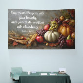 Der Überfluss von Psalm 65:11 Banner (Messe)