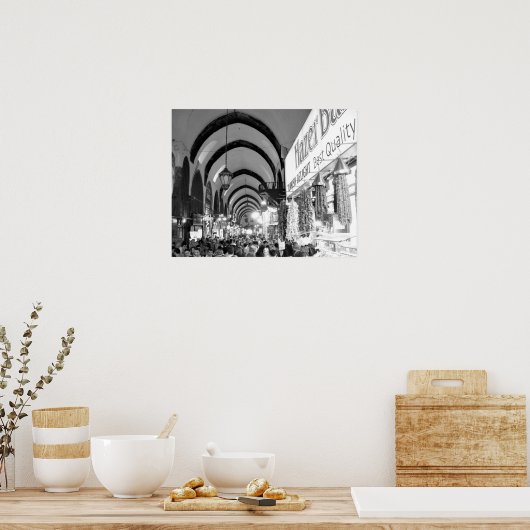 Der überfüllte türkische Markt Poster (Küche)
