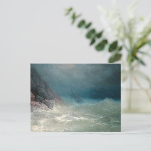 Der Überlebende, Ivan Konstantinowitsch Aivazowski Postkarte (Stehend Vorderseite)