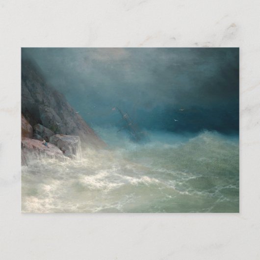 Der Überlebende, Ivan Konstantinowitsch Aivazowski Postkarte (Vorderseite)