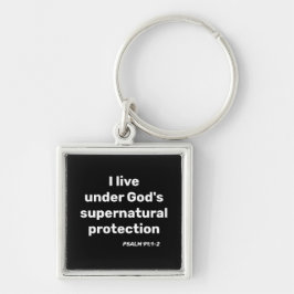 Der übernatürliche Schutz Gottes Psalm 91: 1-2 Bib Schlüsselanhänger