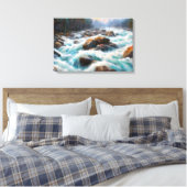 Der überwältigende Power des Baches überfloss Leinwanddruck (Insitu (Schlafzimmer))