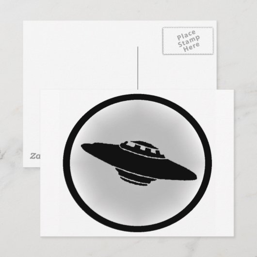 DER UFO-ANGRIFF POSTKARTE (Vorne/Hinten)