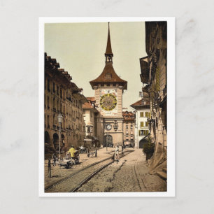 Der Uhrturm, Bern, Stadt, Schweiz vintage Postkarte