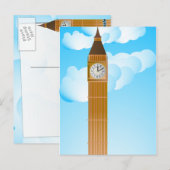 Der Uhrturm & Big Ben Postkarte (Vorne/Hinten)