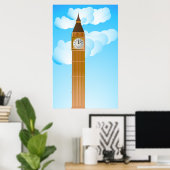 Der Uhrturm und Big Ben Poster (Heimbüro)