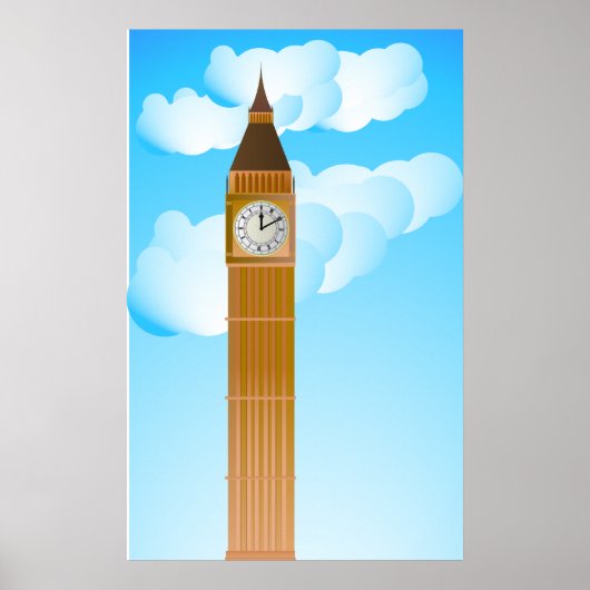 Der Uhrturm und Big Ben Poster (Vorne)