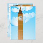 Der Uhrturm und Big Ben Postkarte (Vorne/Hinten)