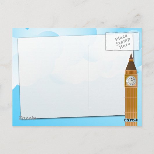 Der Uhrturm und Big Ben Postkarte (Rückseite)