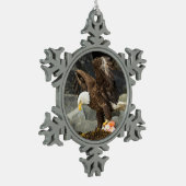 Der ultimative Adler Schneeflocken Zinn-Ornament (Links)