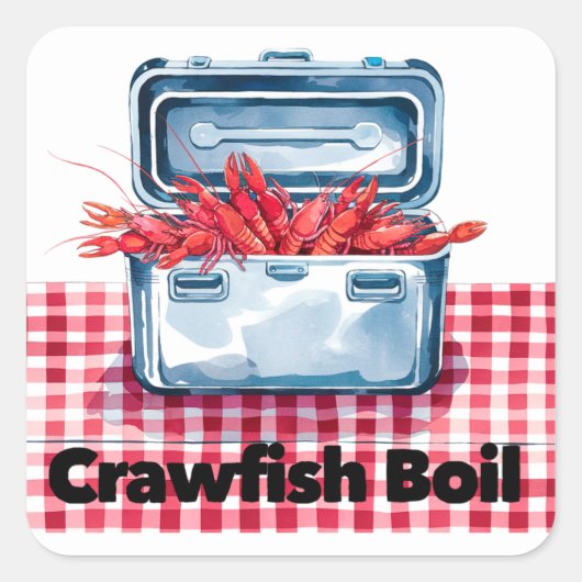Der ultimative Crawfish Boil: Eine südliche Tradit Quadratischer Aufkleber (Vorderseite)