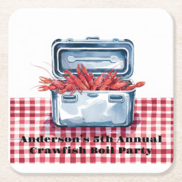 Der ultimative Crawfish Boil: Eine südliche Tradit Rechteckiger Pappuntersetzer