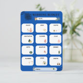 💍 📝 der ultimative Hochzeitsplaner RSVP Karte (Stehend Vorderseite)