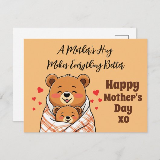Der Umarmung einer Mutter macht alles besser Postkarte (Vorne/Hinten)