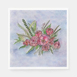 Der Umfang der Rose Serviette