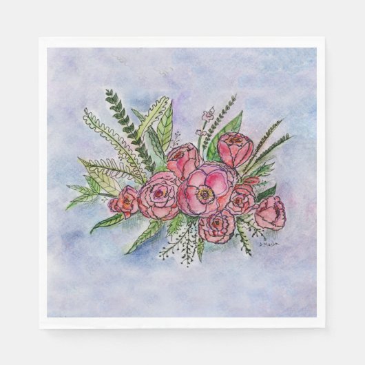 Der Umfang der Rose Serviette (Vorderseite)