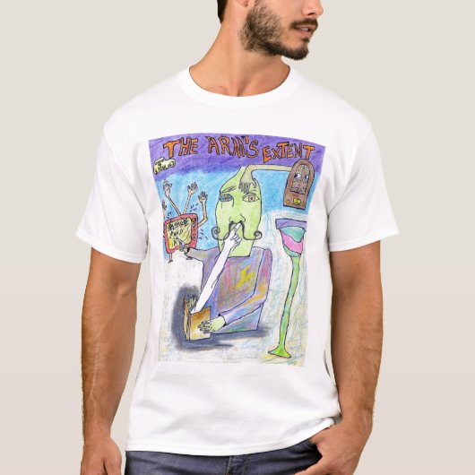 Der Umfang des Armes "steht bitte" T - Shirt (Vorderseite)