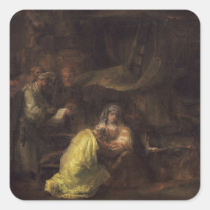 Der Umstand von 1661 (Öl auf Leinwand) Quadratischer Aufkleber