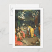 Der Umsturz Christi 1590 (Öl auf Leinwand) Postkarte (Vorne/Hinten)