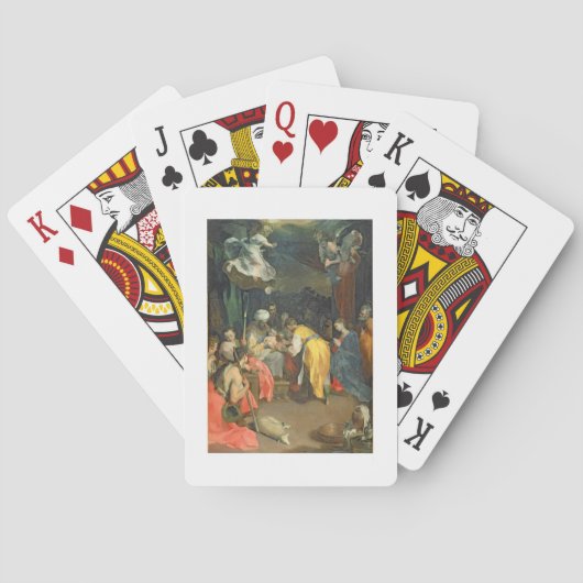 Der Umsturz Christi 1590 (Öl auf Leinwand) Spielkarten (Rückseite)