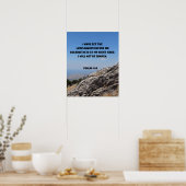 Der unbändige Glaube an Gott Psalm 16:8 Bibelverse Poster (Küche)