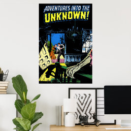 Der Unbekannte Die Eindringlinge Vintage Comics Poster