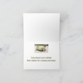 DER UNFALL HUMOR/TURTLE WURDE AUF SEINE RÜCKSEITE  KARTE (Innenseite)