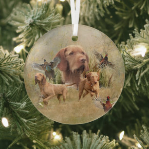 Der Ungarische Draht Vizsla Ornament Aus Glas