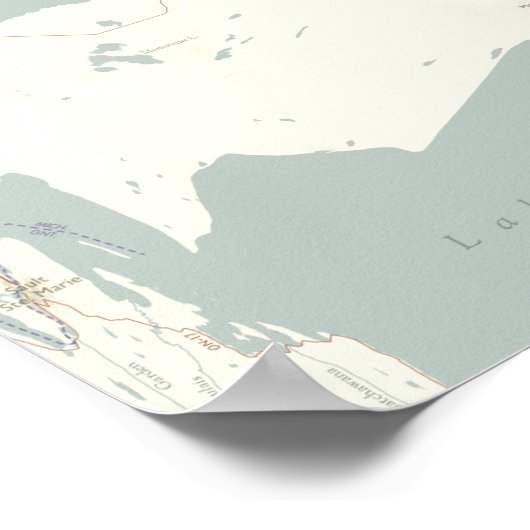 Der ungefurchte Michigansee, horizontal Poster (Ecke)