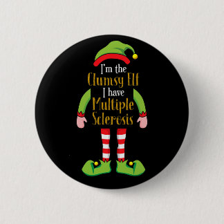 Der ungeschickte Elf Weihnachten Multiple Sklerose Button