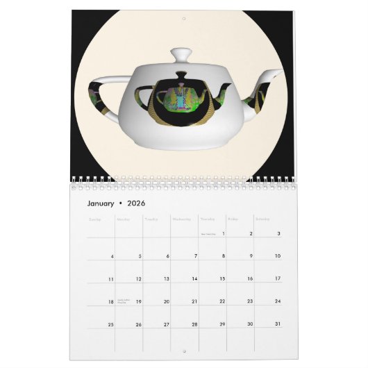 Der ungewöhnliche Teapot Collection Fun Calendar Kalender (Jan 2026)