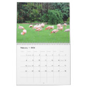 Der unglaubliche Flamingo-Kalender wählt Jahr Kalender (Feb 2026)