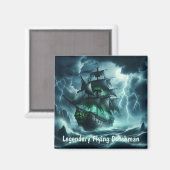 Der unheimliche Flying Dutchman Ein Geisterschiff Magnet (Vorderseite/Rückseite)